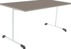 Table Bandana - 160 x 80 cm - piétement à dégagement latéral époxy - plateau stratifié - réglable en hauteur - T 3 à 6