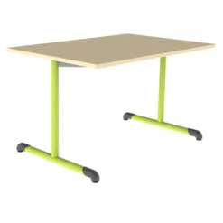 Table Bandana - 120 x 80 cm - piétement à dégagement latéral époxy - plateau stratifié antibruit - taille 5