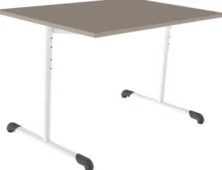 Table Bandana - 120 x 80 cm - piétement à dégagement latéral époxy - plateau stratifié - réglable en hauteur - T 3 à 6