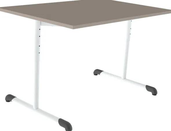 Table Bandana - 120 x 80 cm - piétement à dégagement latéral époxy - plateau stratifié - réglable en hauteur - T 3 à 6