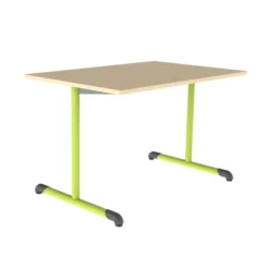 Table Bandana - 120 x 80 cm - piétement à dégagement latéral époxy - plateau stratifié - taille 6