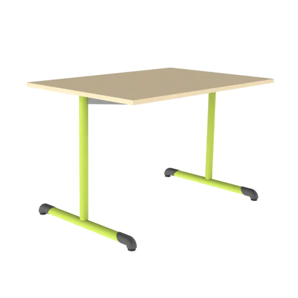 Table Bandana - 120 x 80 cm - piétement à dégagement latéral époxy - plateau stratifié - taille 6