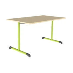 Table Bandana - 140 x 80 cm - piétement à dégagement latéral époxy - plateau stratifié antibruit - taille 6