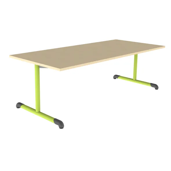 Table Bandana - 180 x 80 cm - piétement à dégagement latéral époxy - plateau stratifié - taille 3