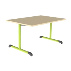 Table Bandana - 120 x 80 cm - piétement à dégagement latéral époxy - plateau stratifié - taille 4