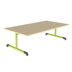Table Bandana - 160 x 80 cm - piétement à dégagement latéral époxy - plateau stratifié - taille 1