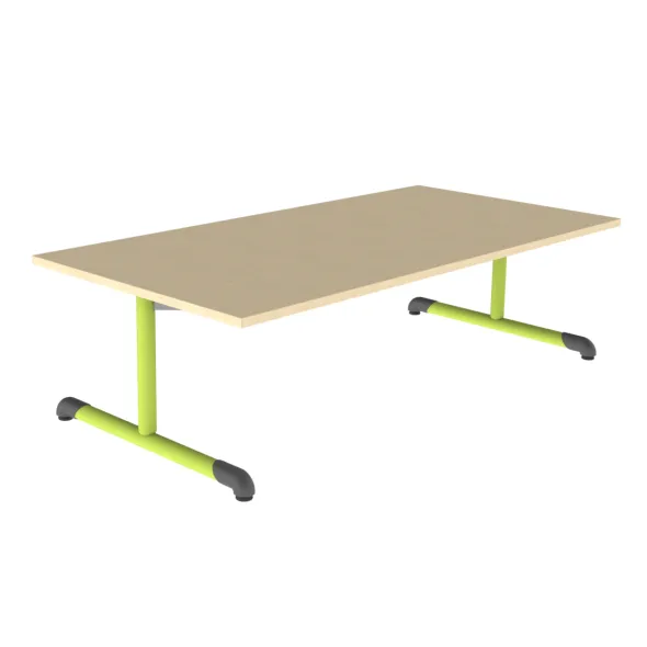 Table Bandana - 160 x 80 cm - piétement à dégagement latéral époxy - plateau stratifié - taille 1