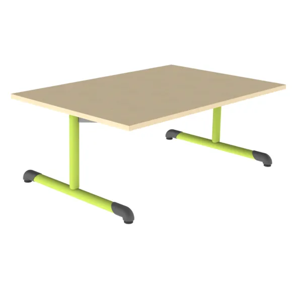 Table Bandana - 120 x 80 cm - piétement à dégagement latéral époxy - plateau stratifié antibruit - taille 1