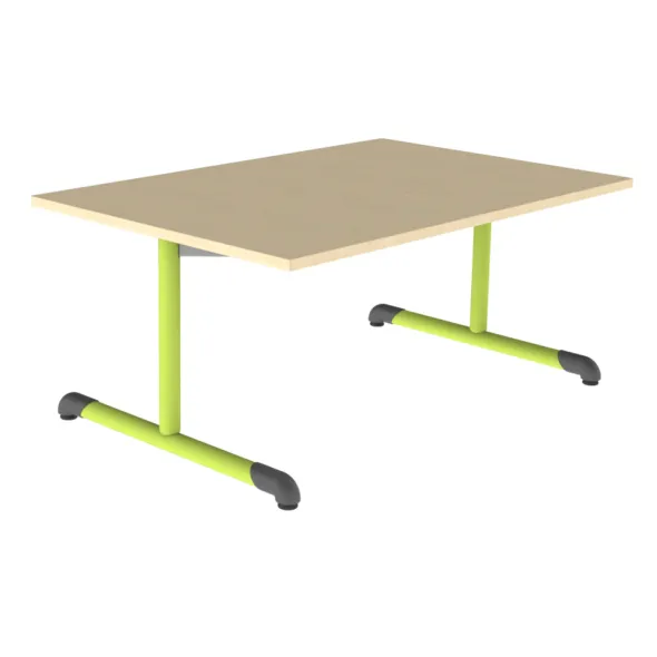 Table Bandana - 120 x 80 cm - piétement à dégagement latéral époxy - plateau stratifié antibruit - taille 2