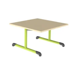 Table Bandana - 80 x 80 cm - piétement à dégagement latéral époxy - plateau stratifié - taille 1