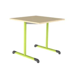 Table Bandana - 80 x 80 cm - piétement à dégagement latéral époxy - plateau stratifié - taille 6