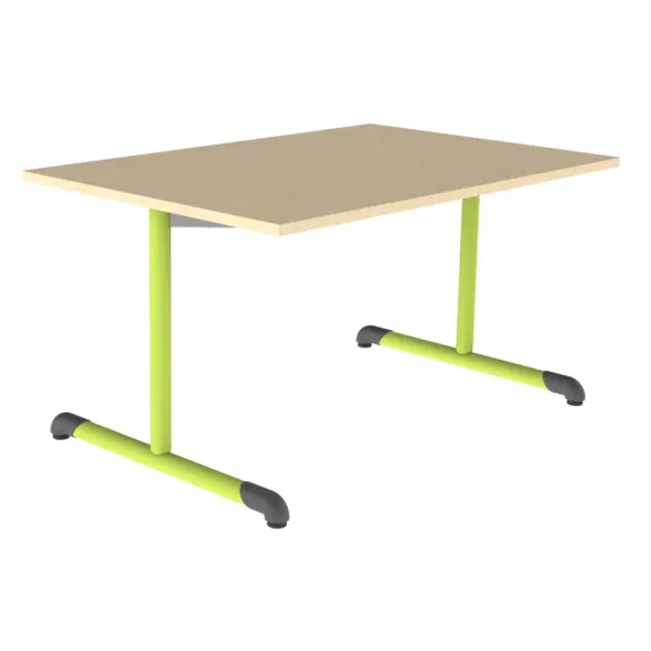 Table Bandana - 120 x 80 cm - piétement à dégagement latéral époxy - plateau stratifié antibruit - taille 4