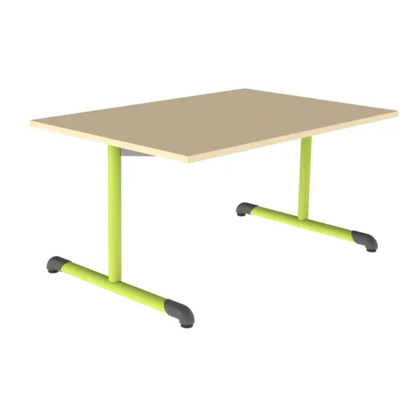 Table Bandana - 120 x 80 cm - piétement à dégagement latéral époxy - plateau stratifié - taille 3
