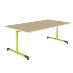 Table Bandana - 160 x 80 cm - piétement à dégagement latéral époxy - plateau stratifié - taille 3