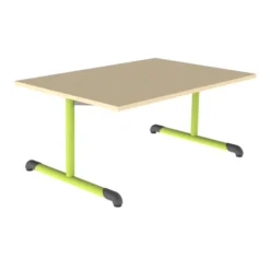 Table Bandana - 120 x 80 cm - piétement à dégagement latéral époxy - plateau stratifié - taille 2