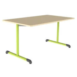 Table Bandana - 140 x 80 cm - piétement à dégagement latéral époxy - plateau stratifié antibruit - taille 5