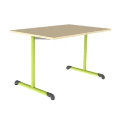 Table Bandana - 120 x 80 cm - piétement à dégagement latéral époxy - plateau stratifié antibruit - taille 6