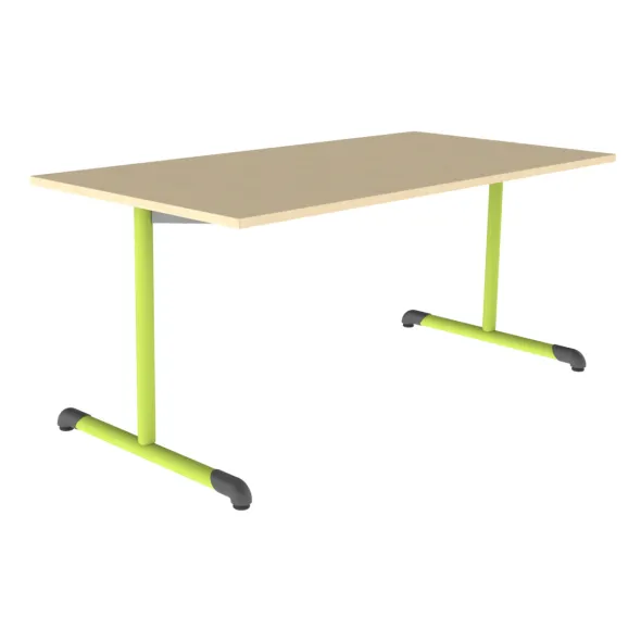 Table Bandana - 160 x 80 cm - piétement à dégagement latéral époxy - plateau stratifié - taille 5