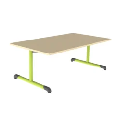 Table Bandana - 140 x 80 cm - piétement à dégagement latéral époxy - plateau stratifié - taille 2