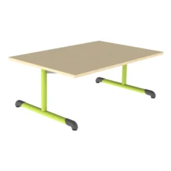 Table Bandana - 120 x 80 cm - piétement à dégagement latéral époxy - plateau stratifié - taille 1