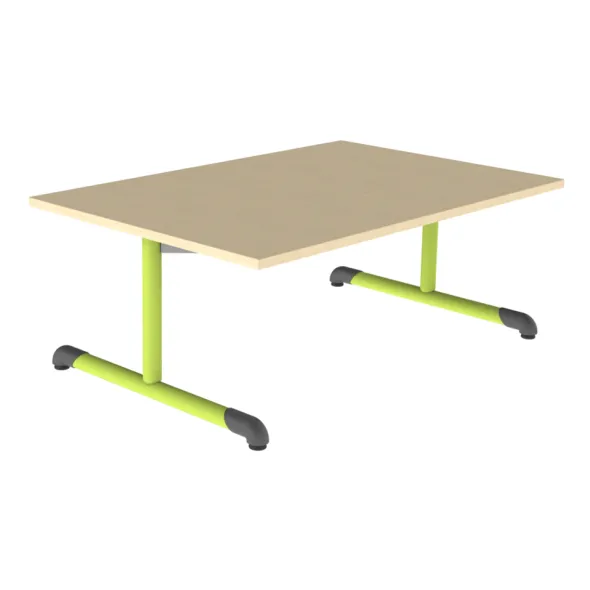 Table Bandana - 120 x 80 cm - piétement à dégagement latéral époxy - plateau stratifié - taille 1