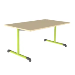 Table Bandana - 140 x 80 cm - piétement à dégagement latéral époxy - plateau stratifié - taille 4