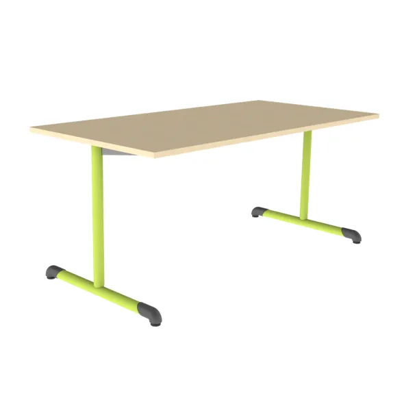 Table Bandana - 160 x 80 cm - piétement à dégagement latéral époxy - plateau stratifié antibruit - taille 5