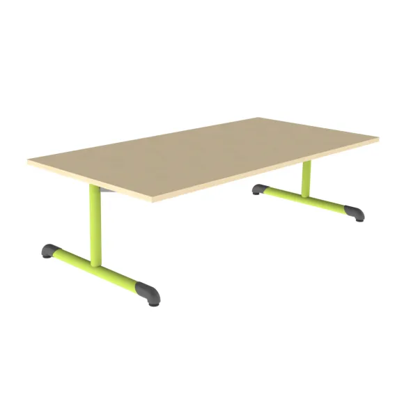 Table Bandana - 160 x 80 cm - piétement à dégagement latéral époxy - plateau stratifié antibruit - taille 1