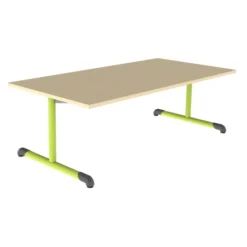 Table Bandana - 160 x 80 cm - piétement à dégagement latéral époxy - plateau stratifié antibruit - taille 2