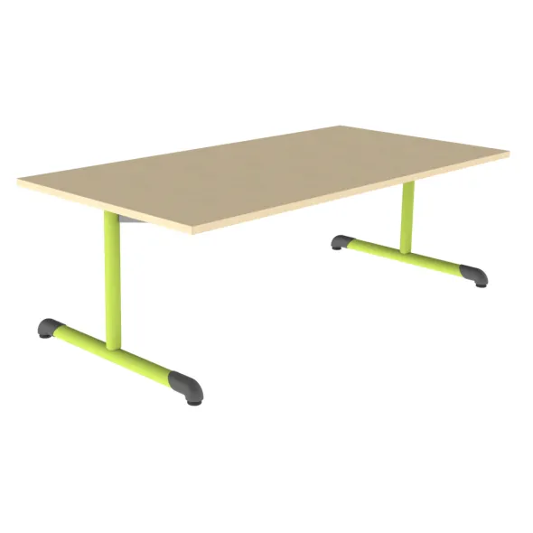 Table Bandana - 160 x 80 cm - piétement à dégagement latéral époxy - plateau stratifié antibruit - taille 2