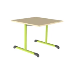 Table Bandana - 80 x 80 cm - piétement à dégagement latéral époxy - plateau stratifié - taille 4