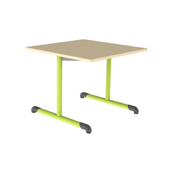 Table Bandana - 80 x 80 cm - piétement à dégagement latéral époxy - plateau stratifié - taille 4