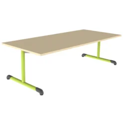 Table Bandana - 180 x 80 cm - piétement à dégagement latéral époxy - plateau stratifié antibruit - taille 2