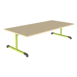 Table Bandana - 180 x 80 cm - piétement à dégagement latéral époxy - plateau stratifié - taille 1