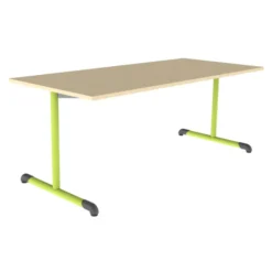Table Bandana - 180 x 80 cm - piétement à dégagement latéral époxy - plateau stratifié - taille 5