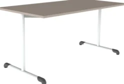 Table Bandana - 160 x 80 cm - piétement à dégagement latéral époxy - plateau stratifié - taille 6