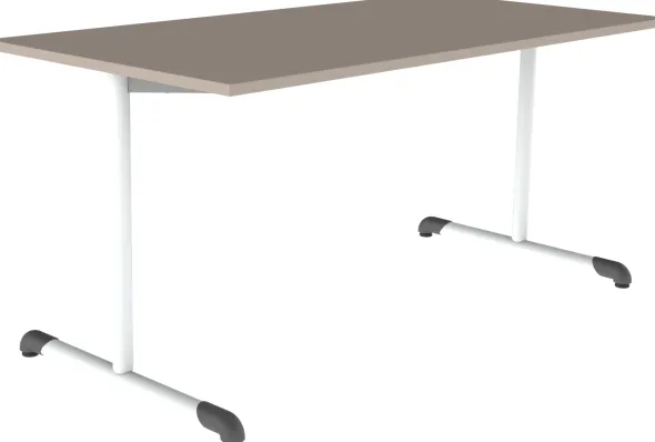 Table Bandana - 160 x 80 cm - piétement à dégagement latéral époxy - plateau stratifié - taille 6