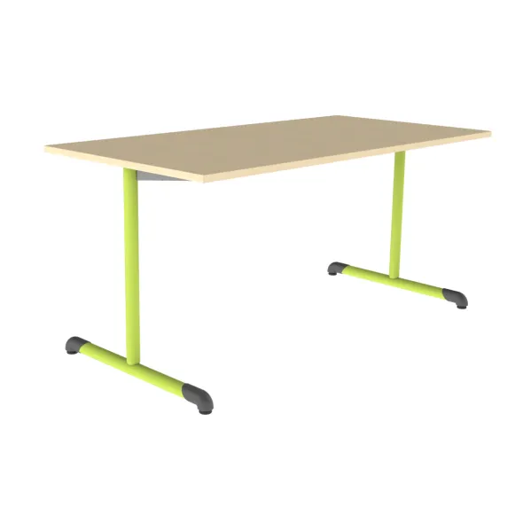 Table Bandana - 160 x 80 cm - piétement à dégagement latéral époxy - plateau stratifié - taille 6