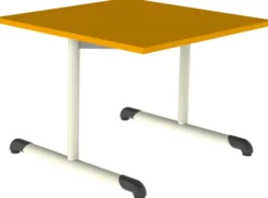 Table Bandana - 80 x 80 cm - piétement à dégagement latéral époxy - plateau stratifié - taille 3