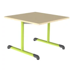Table Bandana - 80 x 80 cm - piétement à dégagement latéral époxy - plateau stratifié - taille 3