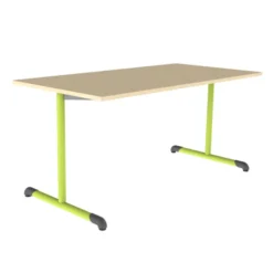 Table Bandana - 160 x 80 cm - piétement à dégagement latéral époxy - plateau stratifié antibruit - taille 6
