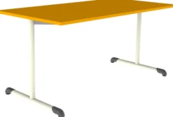 Table Bandana - 160 x 80 cm - piétement à dégagement latéral époxy - plateau stratifié antibruit - taille 6