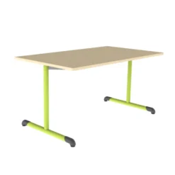 Table Bandana - 140 x 80 cm - piétement à dégagement latéral époxy - plateau stratifié - taille 5