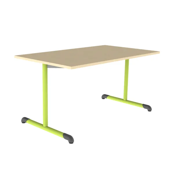 Table Bandana - 140 x 80 cm - piétement à dégagement latéral époxy - plateau stratifié - taille 5