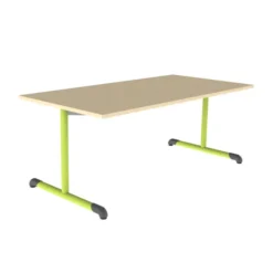 Table Bandana - 160 x 80 cm - piétement à dégagement latéral époxy - plateau stratifié antibruit - taille 4