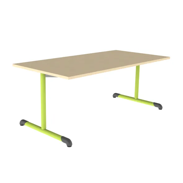 Table Bandana - 160 x 80 cm - piétement à dégagement latéral époxy - plateau stratifié antibruit - taille 4