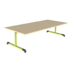 Table Bandana - 180 x 80 cm - piétement à dégagement latéral époxy - plateau stratifié antibruit - taille 1