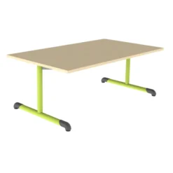 Table Bandana - 140 x 80 cm - piétement à dégagement latéral époxy - plateau stratifié antibruit - taille 2