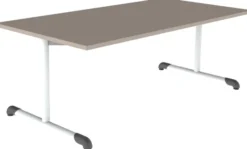 Table Bandana - 160 x 80 cm - piétement à dégagement latéral époxy - plateau stratifié antibruit - taille 3