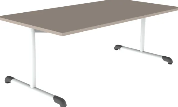 Table Bandana - 160 x 80 cm - piétement à dégagement latéral époxy - plateau stratifié antibruit - taille 3